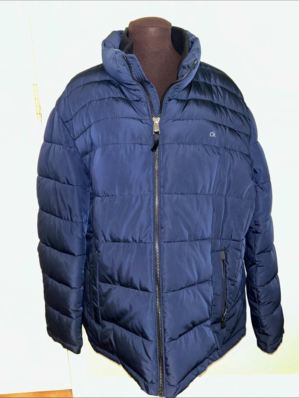 Calvin Klein Men's Dark Blue Quilted Puffer Jacket